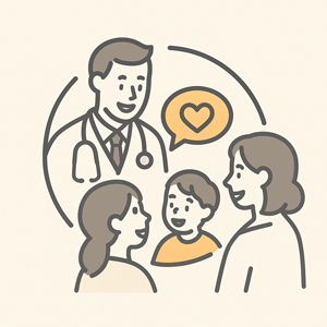 お子さま・ご家族との対話を大切に